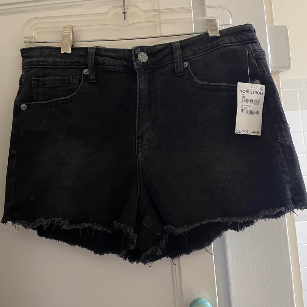 NWT Black Denim Shorts BP Nordstrom Size 30